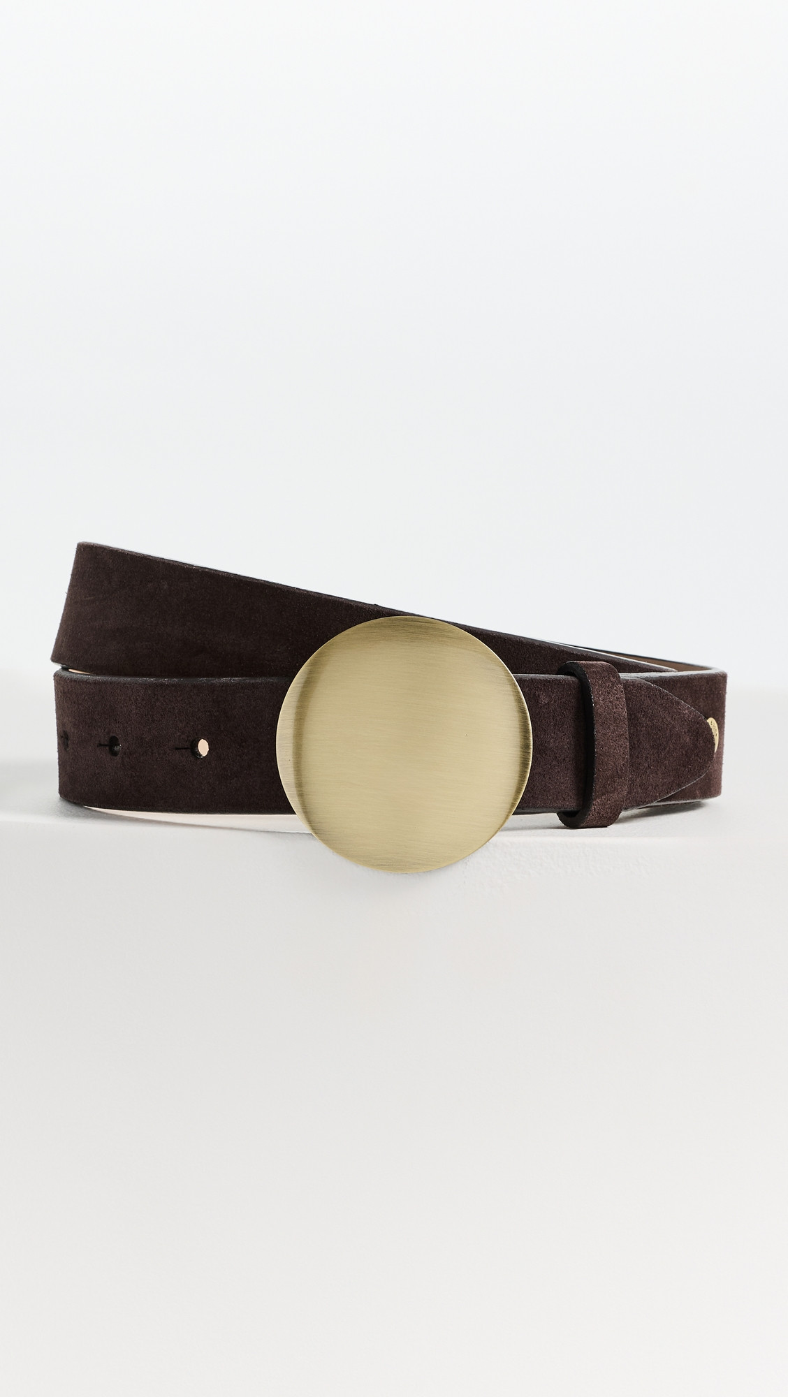 rag & bone Dara Belt Dark Chocolate Suede M | Shopbop