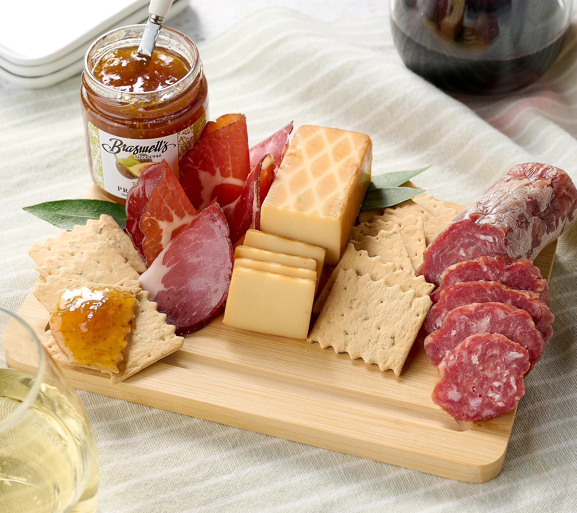 Sergio's 6-pc Artisan Charcuterie Assortmentw/ Bamboo Board | QVC