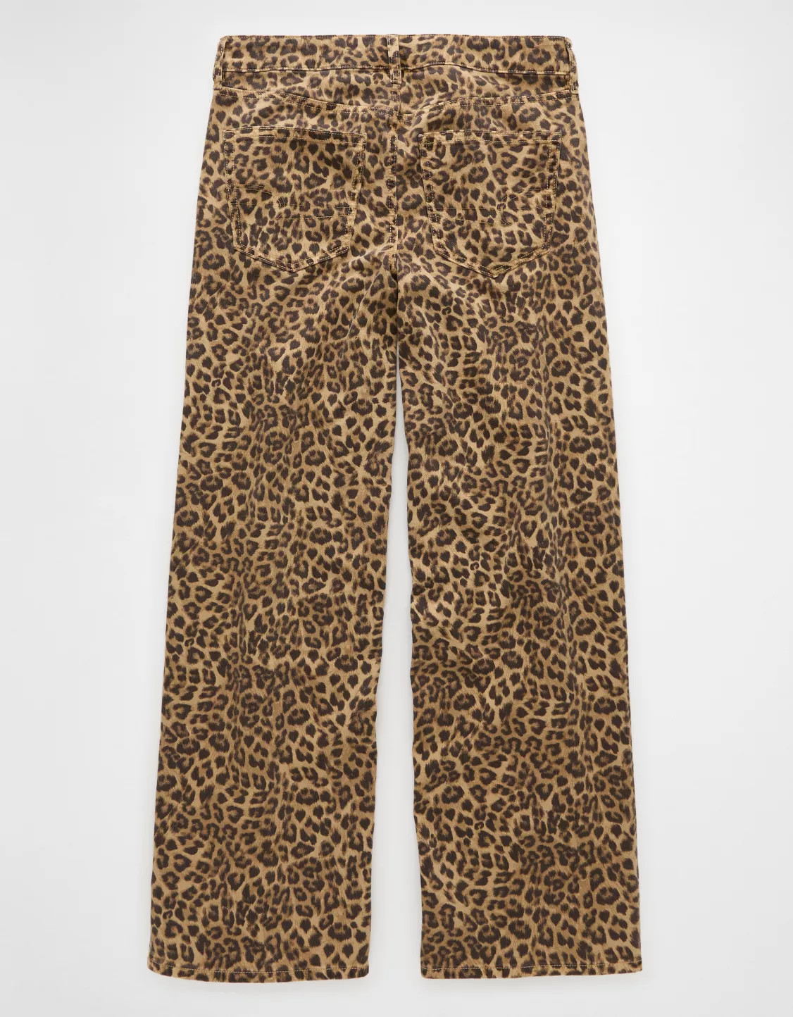 AE Stretch Leopard Low-Rise Baggy Wide-Leg Pant | American Eagle Outfitters (US & CA)