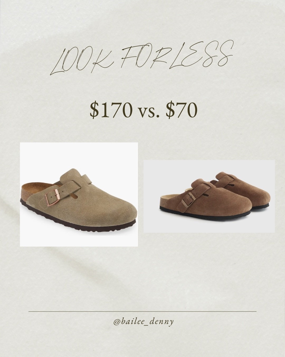 Look for less!! Literally $100 less… 

#style #lookfoess #dupe #shoes #fallshoes #deal #quince #birkenstocks #fallstyle 

#LTKShoeCrush #LTKSaleAlert #LTKFindsUnder100