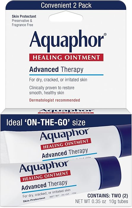 Aquaphor Healing Ointment Advanced Therapy Dry Skin Body Moisturizer, Skin Protectant, 0.35 Oz Tu... | Amazon (US)