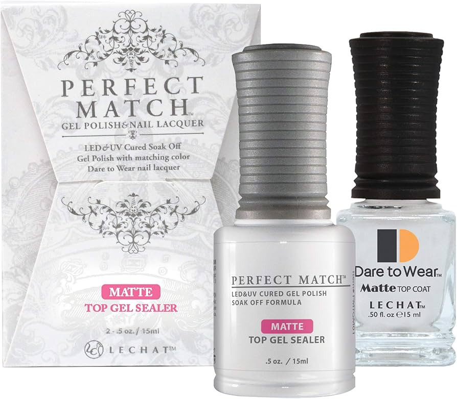 LeChat Perfect Match Gel Polish & Matte Top Gel Sealer Set, 0.5 ounce (PMTM01) | Amazon (US)