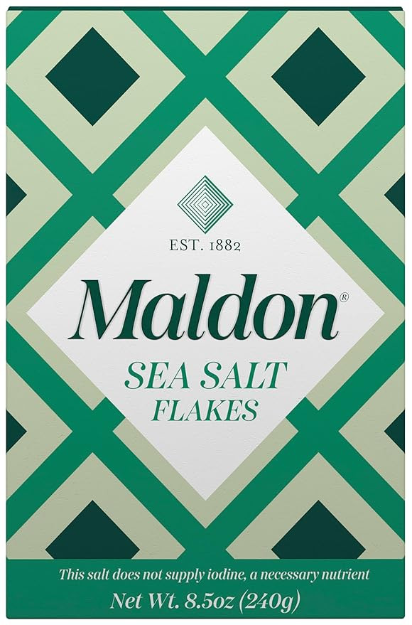 Maldon Salt, Sea Salt Flakes, 8.5 oz (240 g), Kosher, Natural, Handcrafted, Gourmet, Pyramid Crys... | Amazon (US)