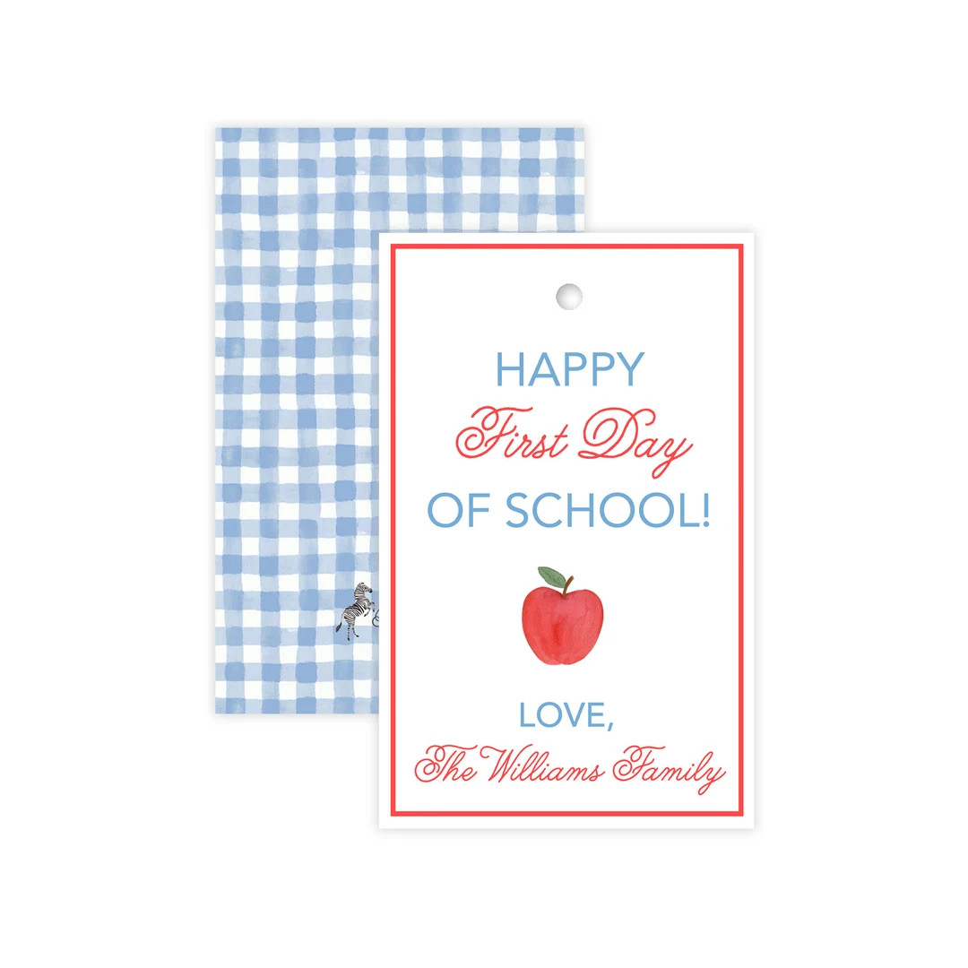 Happy First Day of School Tags | Digital or Printed Tags | Customizable Gift Tag | Back to School... | Etsy (US)