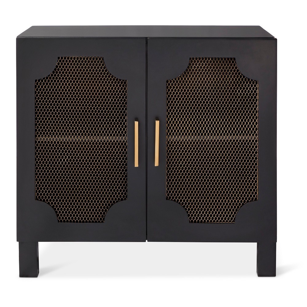 Screen-Door Nightstand - Black - Nate Berkus | Target