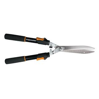 Fiskars 9 in. Power-Lever Steel Blade Telescoping Steel Handle Hedge Shears-391690 - The Home Dep... | The Home Depot
