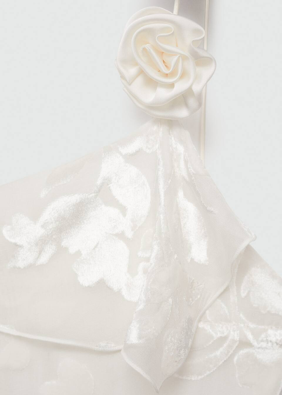 Floral devoré dress with side opening -  Women | Mango USA | MANGO (US)