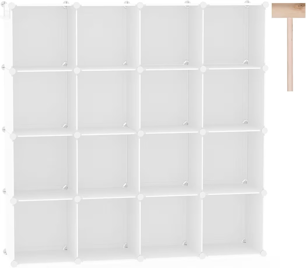 C&AHOME Organizador de almacenamiento de cubos, estantes de 16 cubos, cubos de almacenamiento de ... | Amazon (US)
