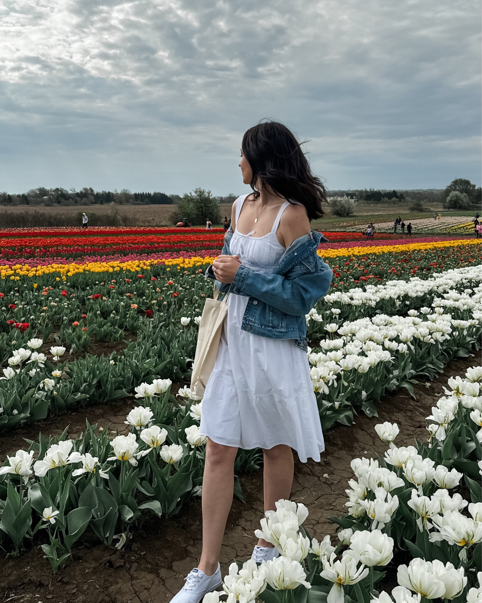 Tulip Field Visit❤️ 

Aritzia Martine midi dress white oversized denim jacket spring summer women’s outfit inspo ideas white dresss

#LTKstyletip #LTKtravel