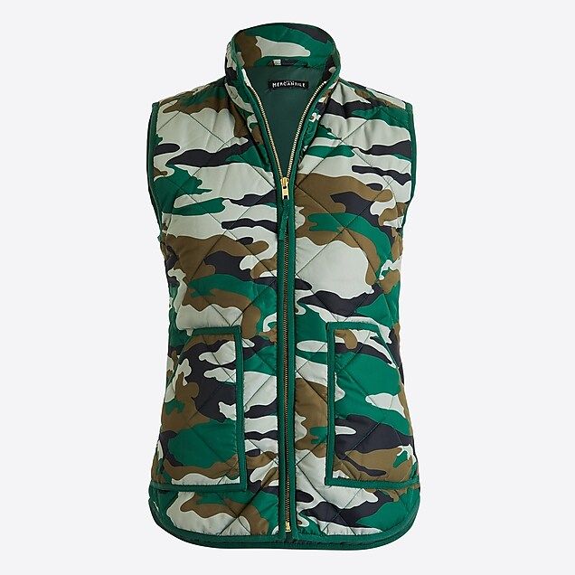 Printed quilted puffer vest | J.Crew Factory