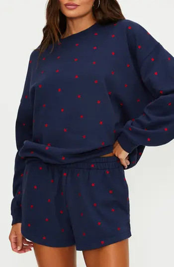 Beach Riot Devyn Embroidered Star Oversize Sweatshirt | Nordstrom | Nordstrom