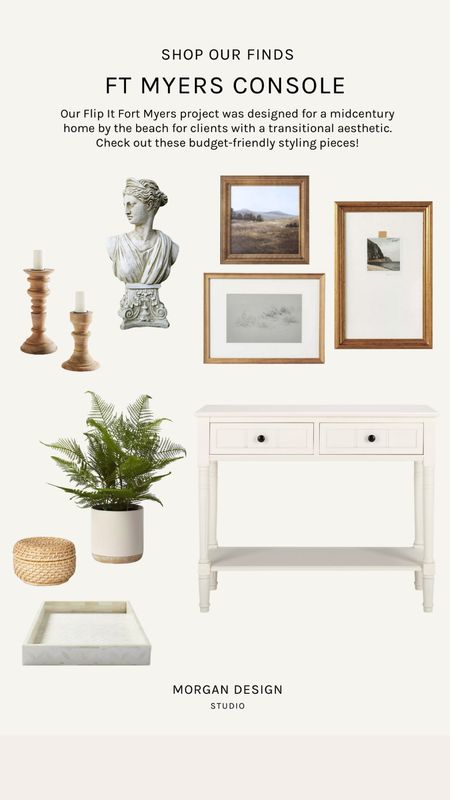 Budget friendly styling pieces we used for our Flip It Fort Myers console 🕯️ 

#LTKfindsunder50 #LTKhome