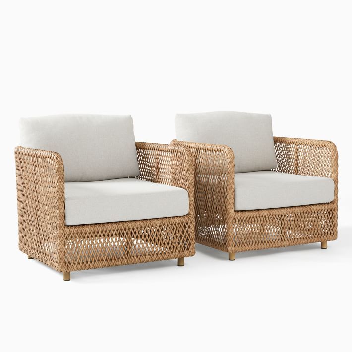 Coastal Outdoor Petite Lounge Chair | West Elm (US)