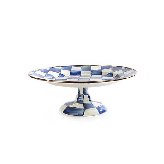 Royal Check Enamel Pedestal Platter - Small | MacKenzie-Childs