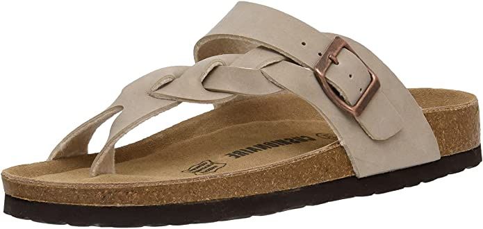 CUSHIONAIRE Women's Libby Cork footbed Sandal with +Comfort and Wide Widths Available, | Amazon (US)
