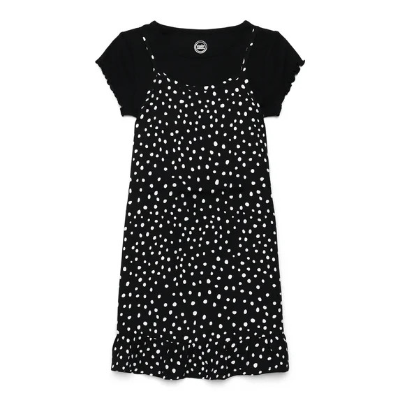 Wonder Nation Girls Cami Dress with Tee, Sizes 4-18 & Plus - Walmart.com | Walmart (US)
