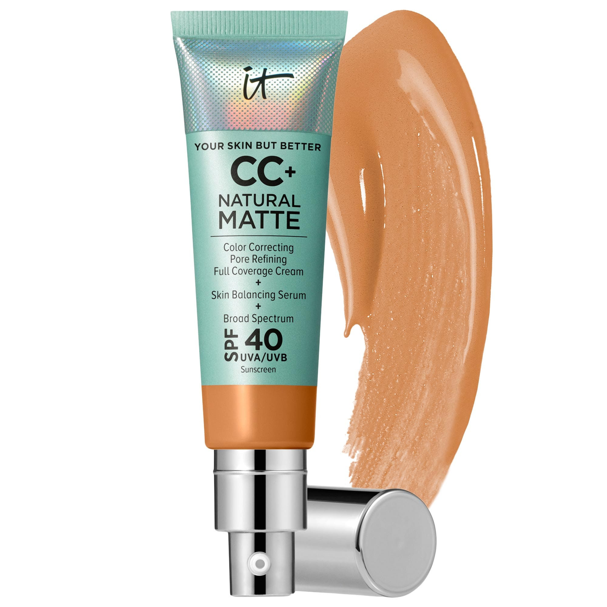 IT Cosmetics CC+ Cream Natural Matte Foundation with SPF 40 Rich 1.08 oz / 32 mL | Sephora (US)