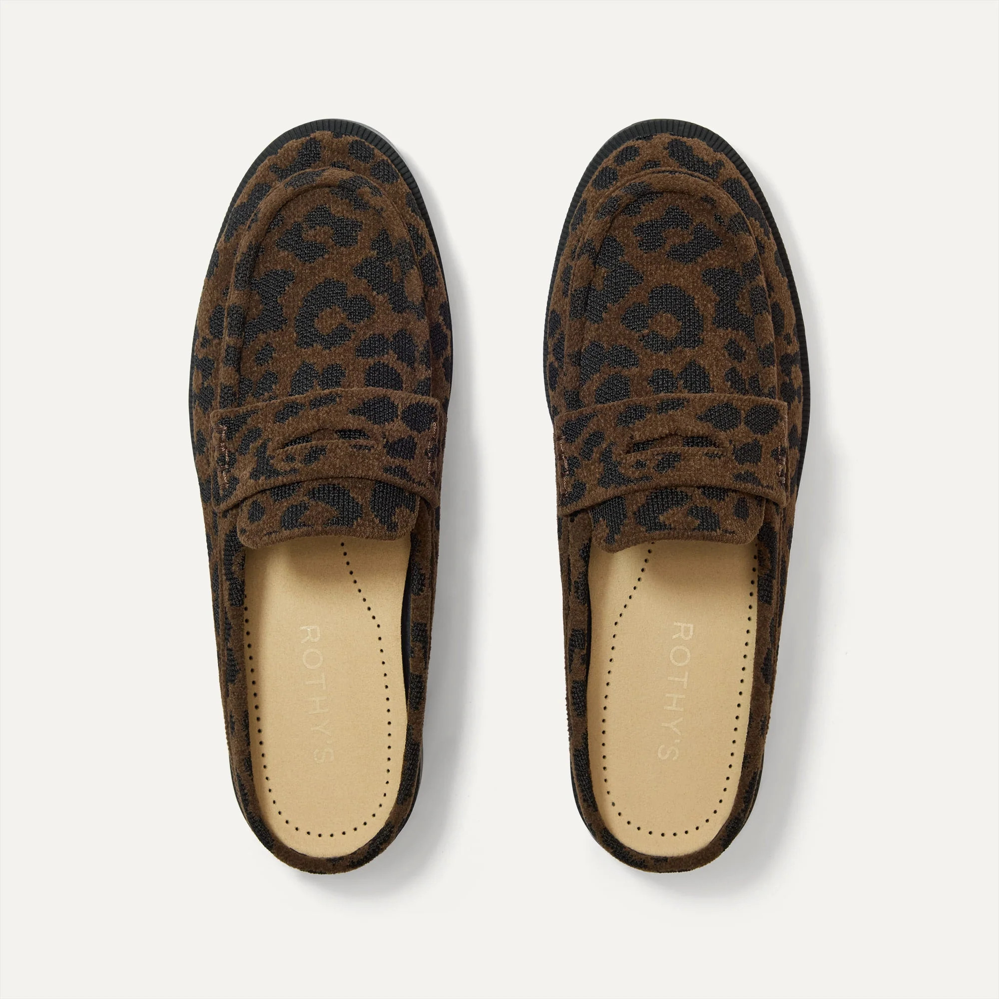 Women's Penny Loafer Mule in ReVelvet\u2122 Cheetah | Rothy's | Rothy's