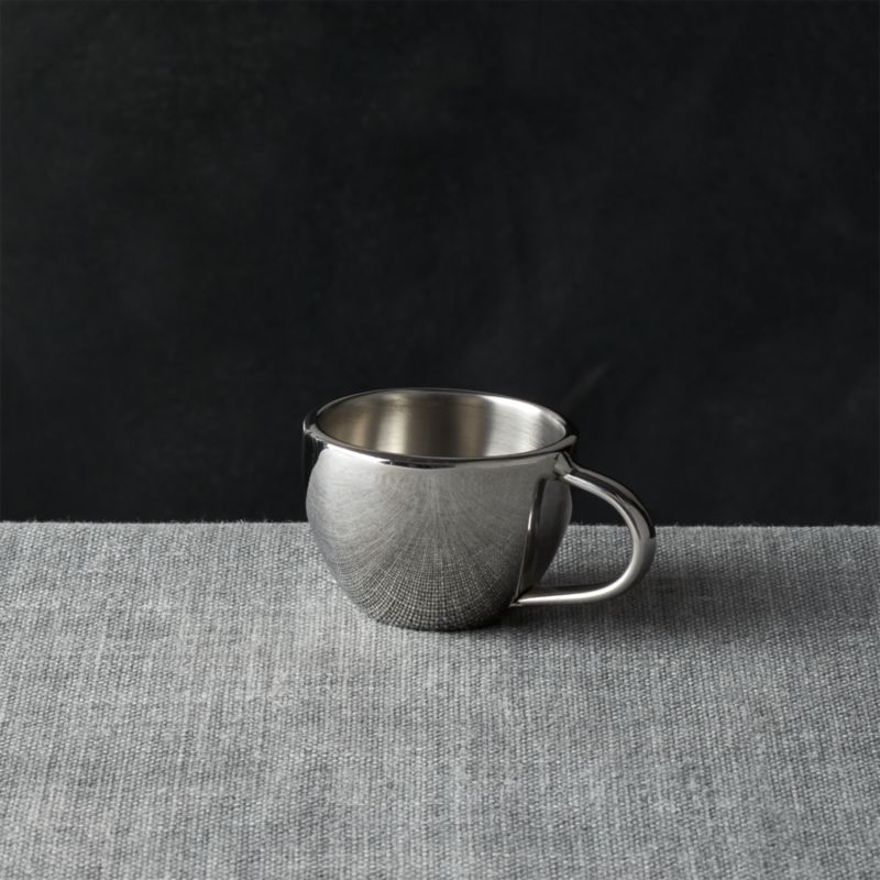 Stainless-Steel Espresso Cup + Reviews | Crate and Barrel | Crate & Barrel