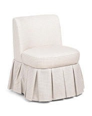 21x29 Poppi Gingham Pleated Skirt Accent Chair | TJ Maxx