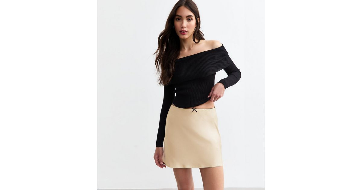 Cream Satin Mini Skirt | New Look | New Look (UK)
