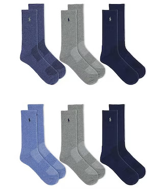 Performance Cotton Crew 6-Pack Socks | Dillard's
