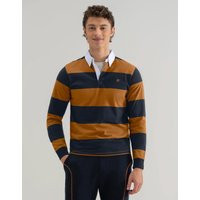 Mustard & Navy Yarn Dyed Striped Rugby Shirt | Etsy (US)