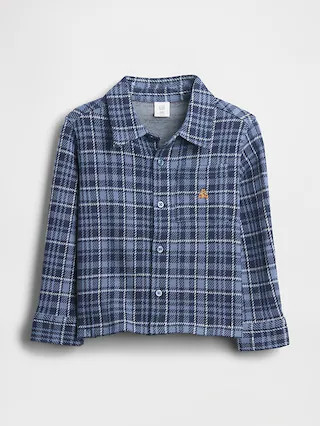 Baby & Toddler Knit Jersey Plaid Shirt | Gap (US)