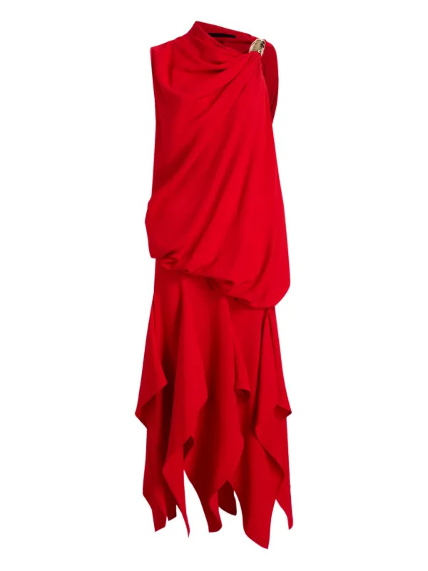 draped asymmetrical dress | Farfetch Global