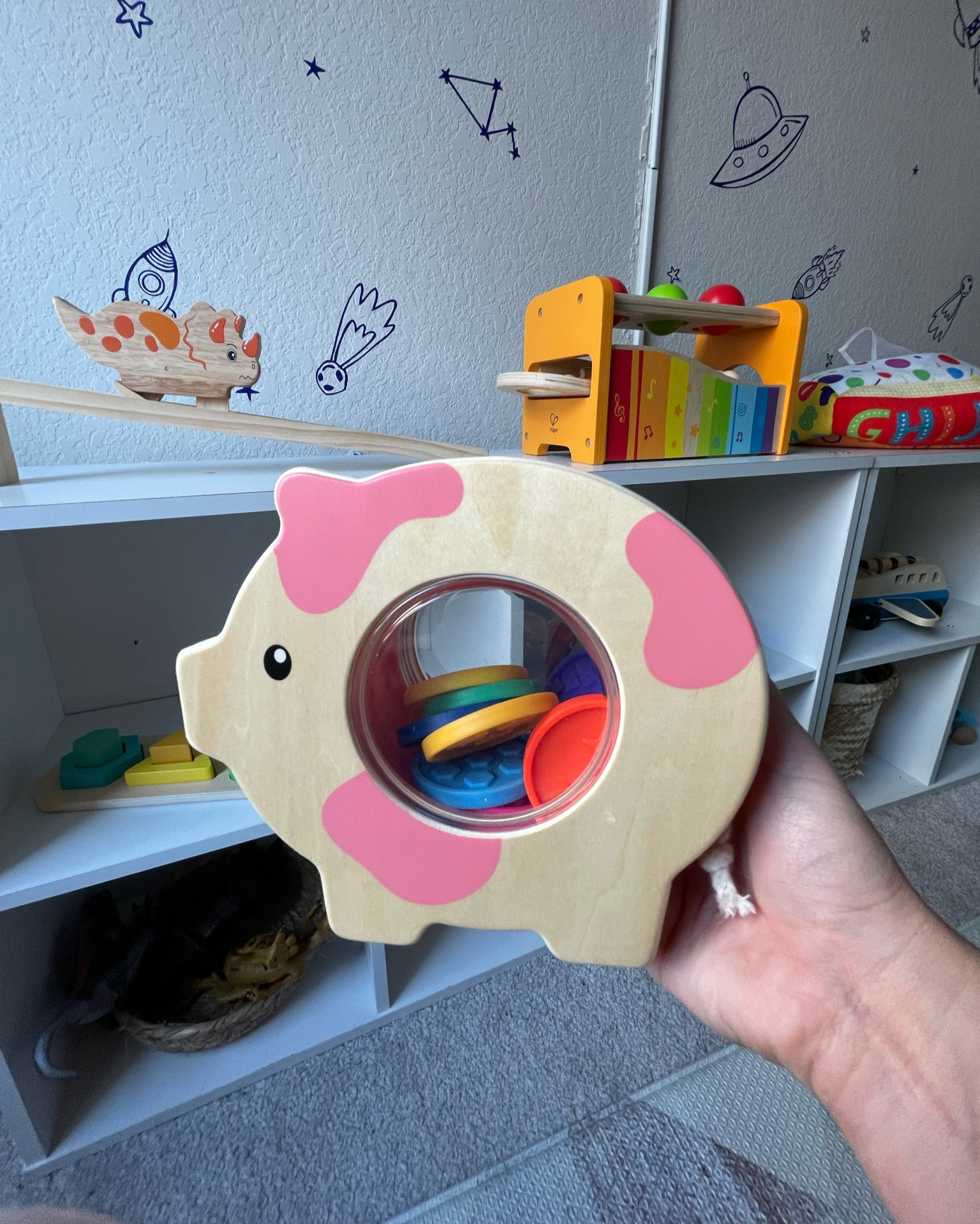 My son’s newest toy he loves 🐷

#LTKkids