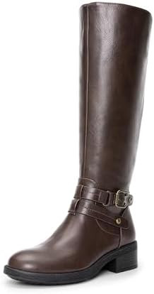 DREAM PAIRS Women's Knee High Boots, Buckle Riding Boots | Amazon (US)