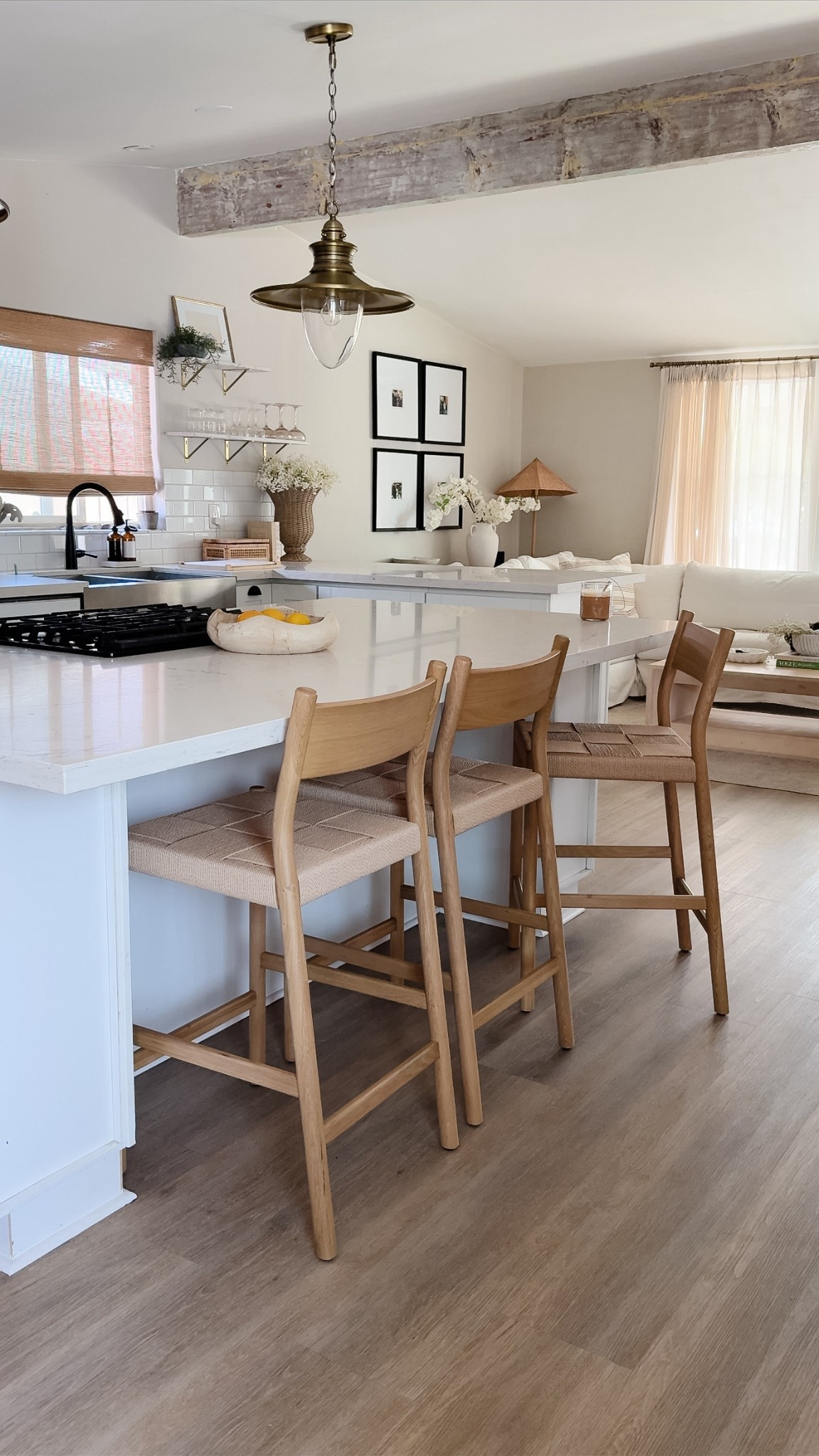 Counterstools with woven seat, kitchen counter stools also come in a dark brown wood color 😋😘

#LTKHome