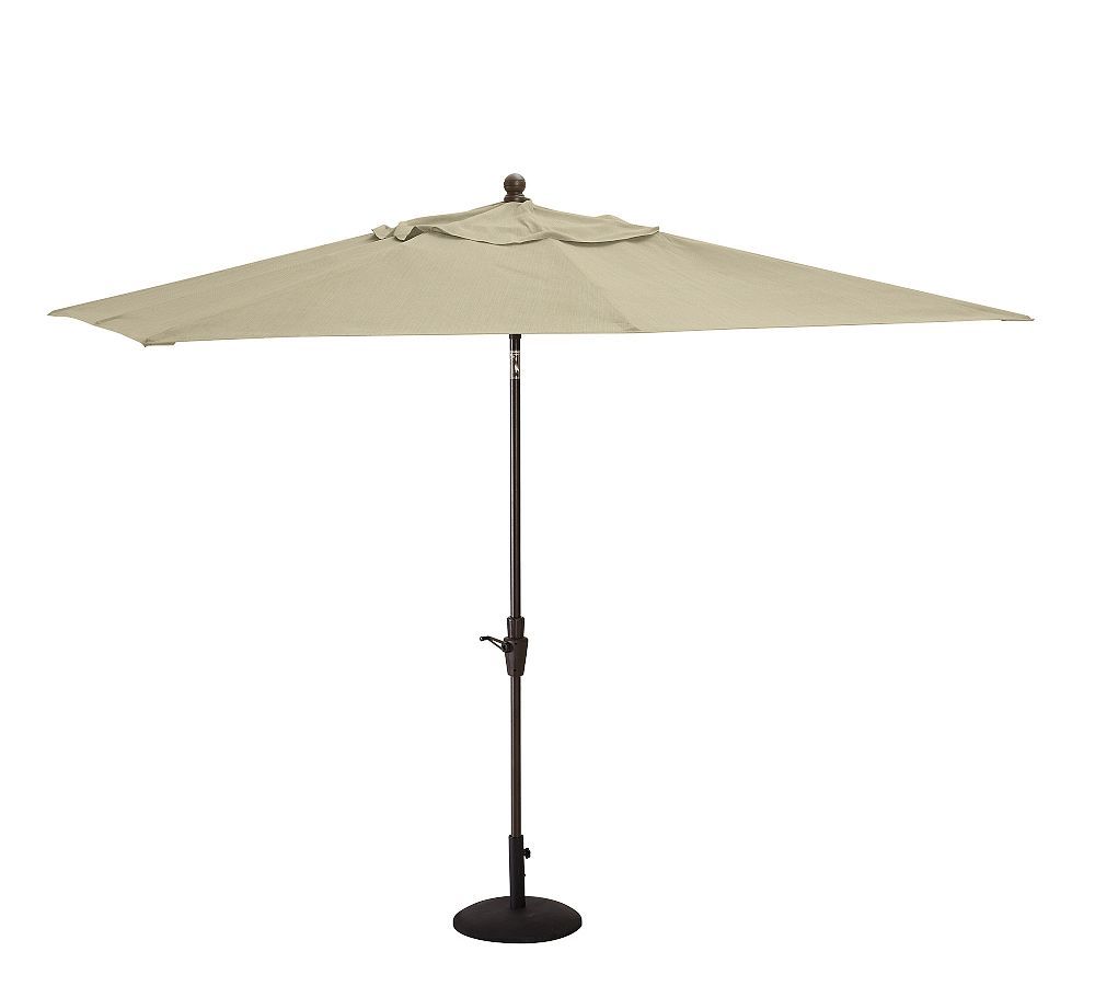 10' Rectangular Outdoor Patio Umbrella – Rustproof Aluminum Tilt Frame | Pottery Barn (US)
