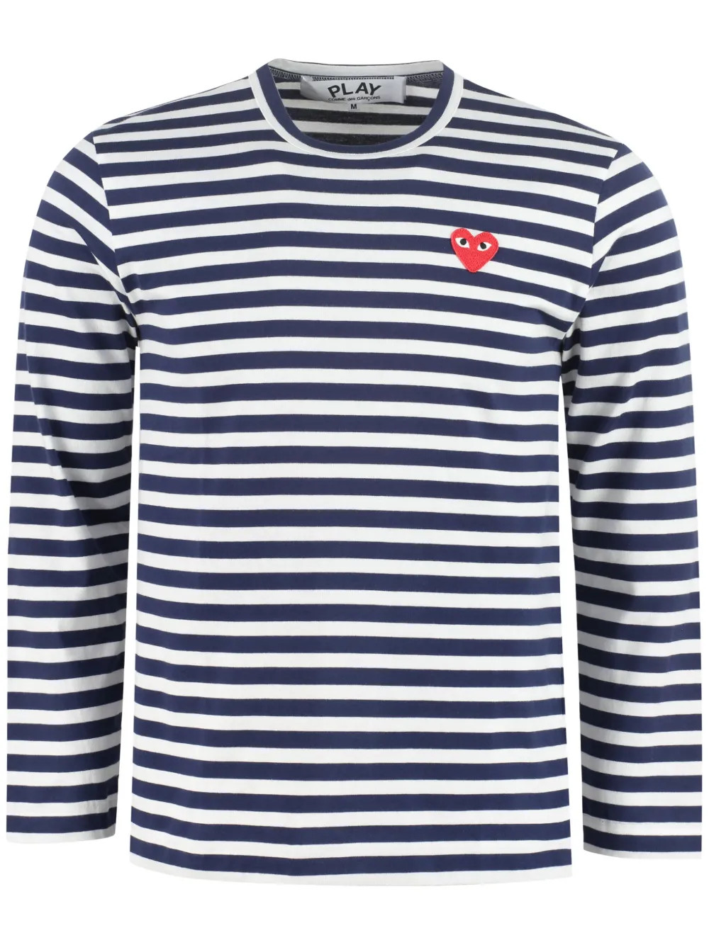 Comme Des Garçons Play appliqué-logo Striped T-shirt | Blue | FARFETCH AU | Farfetch Global