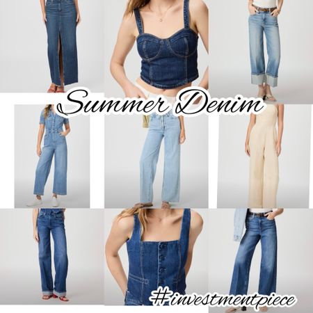 Summer denim isn’t just shorts! It’s chic light washes. Jumpsuits in crops and halters. Skirts. Tops. Cuffs. And a lot of the summer denim I love is @paige like these picks! #investmentpiece 

#LTKOver40 #LTKSeasonal #LTKStyleTip