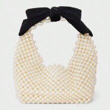 Beaded Pearl Bow Shoulder Bag - A New Dayâ¢ | SHEIN