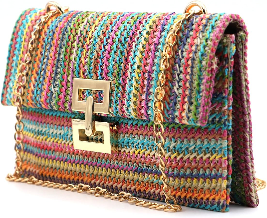 Straw Clutch Purses Women,Clutch Wallet Rattan,Vintage Summer Straw Beach Bag Boho Raffia Beach B... | Amazon (CA)