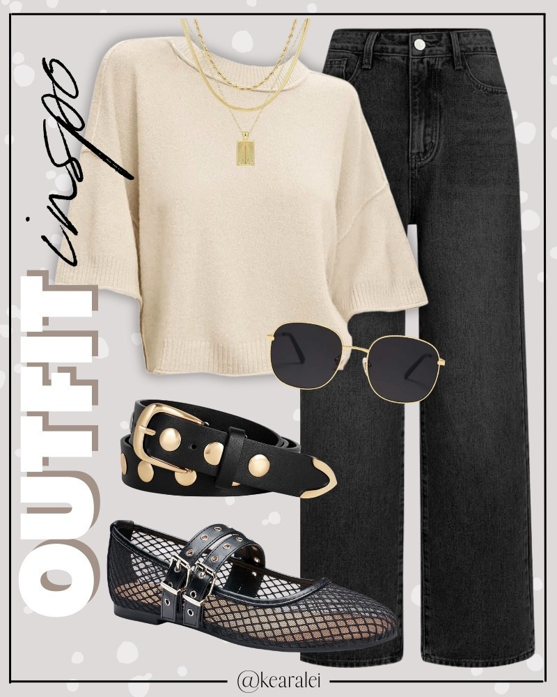 Fall outfits Thanksgiving outfit work wear teacher outfits workwear business casual affordable outfit looks for less Amazon fashion tan khaki ivory off white boxy short sleeve sweater loose light knit sweater with black barrel jeans black denim wide leg pants black mesh ballet flats shoes with black gold studded  leather belt boho outfit casual mom outfit momiform business casual teacher style mom style midsize outfit teaching workwear office work wear outfits || #freepeople #boho #amazon #walmart #target #fashion #fall #teacher
.
.
deals sales sale alert Amazon fashion, teacher outfits, business casual, casual outfits, neutrals, street style, Midi skirt, Maxi Dress, Swimsuit, Bikini, Travel, skinny Jeans, Puffer Jackets, Concert Outfits, Cocktail Dresses, Sweater dress, Sweaters, cardigans Fleece Pullovers, hoodies, button-downs, Oversized Sweatshirts, Jeans, High Waisted Leggings, dresses, joggers, fall Fashion, winter fashion, leather jacket, Sherpa jackets, Deals, shacket, Plaid Shirt Jackets, apple watch bands, lounge set, Date Night Outfits, Vacation outfits, Mom jeans, shorts, sunglasses, Disney outfits, Romper, jumpsuit, Airport outfits, biker shorts, Weekender bag, plus size fashion, Stanley cup tumbler, boots booties tall over the knee, ankle boots, Chelsea boots, combat boots, pointed toe, chunky sole, heel, high heels, mules, clogs, sneakers, slip on shoes, Nike, adidas, vans, dr. marten’s, ugg slippers, golden goose, sandals, high heels, loafers, Birkenstocks, Steve Madden Target, Abercrombie and fitch, Nordstrom


#LTKootd #LTKSeasonal #LTKSaleAlert