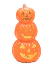 12in Ceramic Led Stacked Jack O Lantern | TJ Maxx