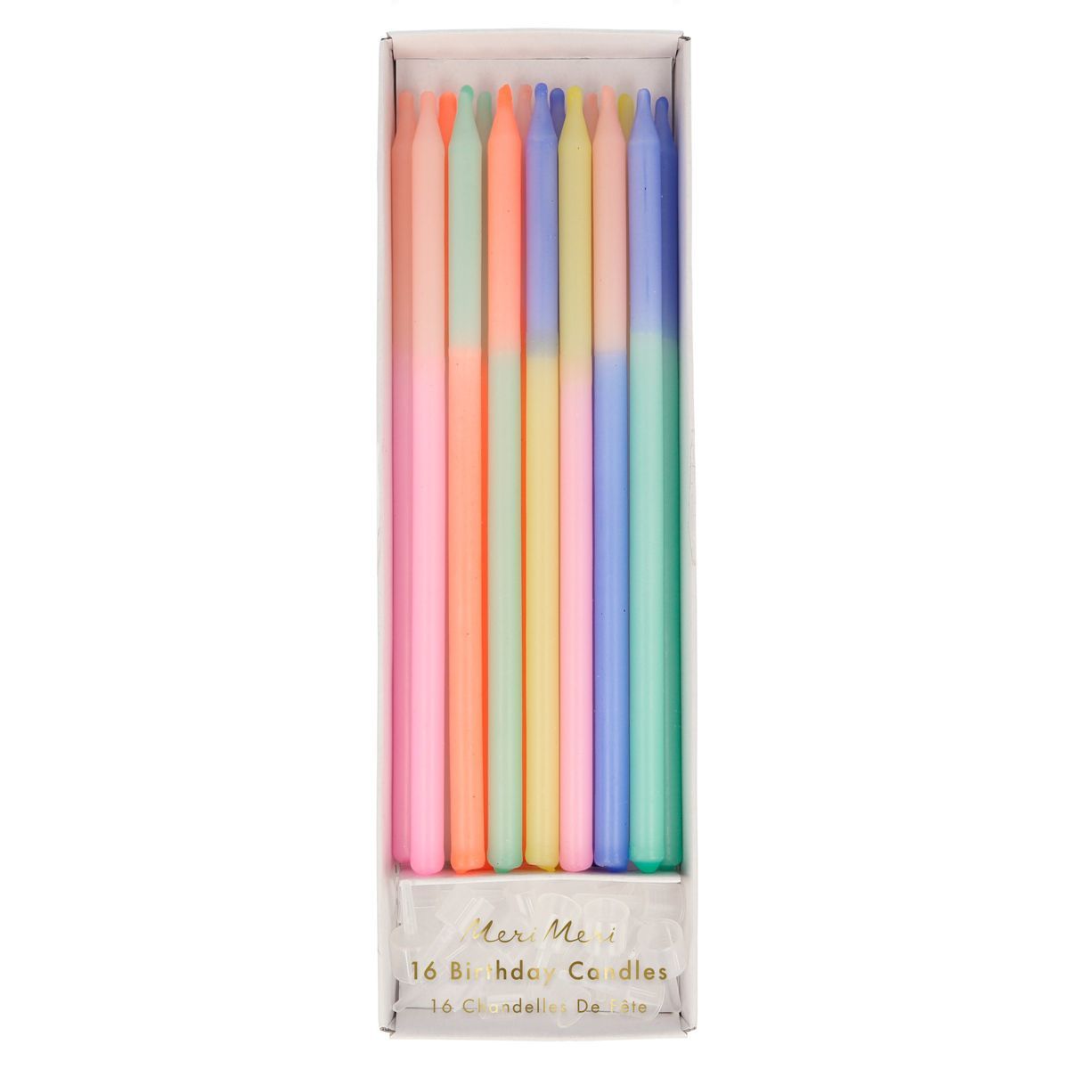 Meri Meri Multi Color Block Candles (Pack of 16) | Target