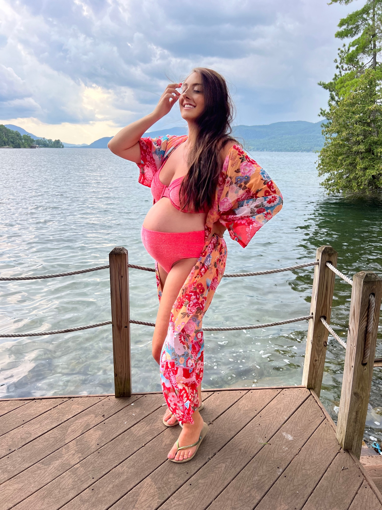 My sparkle swimsuit is 40% off! Sized up one for the belly! Bikini swim maternity swimsuit travel summer good american

#LTKbump #LTKswim #LTKsalealert