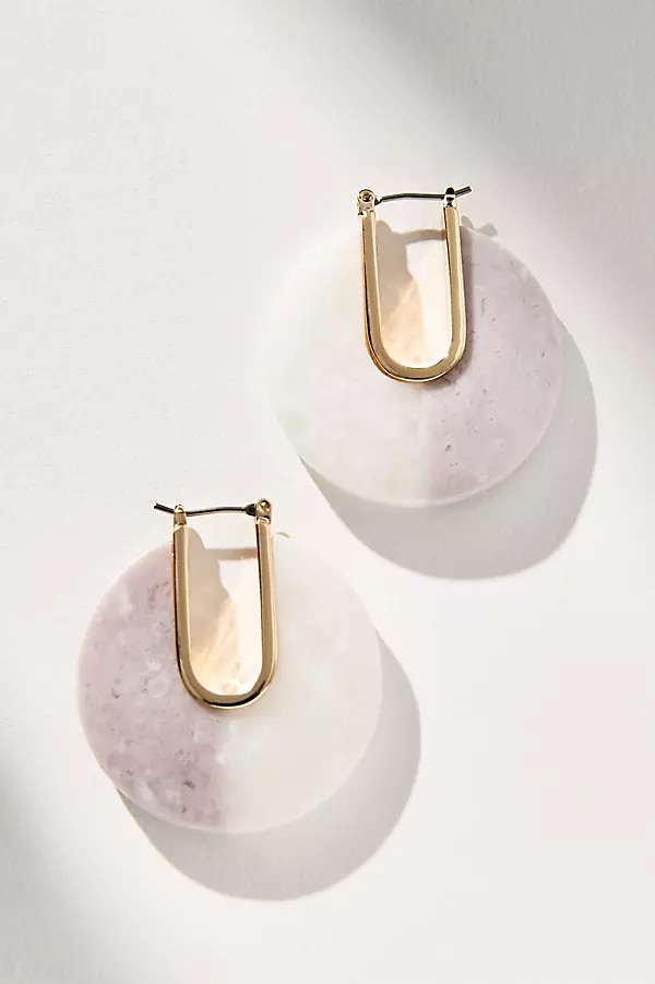 Half & Half Colored Hoop Earrings | Anthropologie (US)