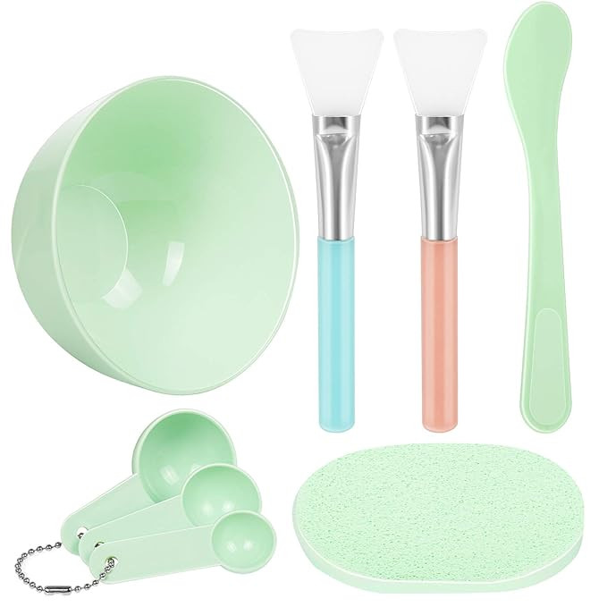 Facial Mask Mixing Bowl Set, Teenitor DIY Facemask Mixing Tool Kit with Silicon Face Mask Brush F... | Amazon (US)