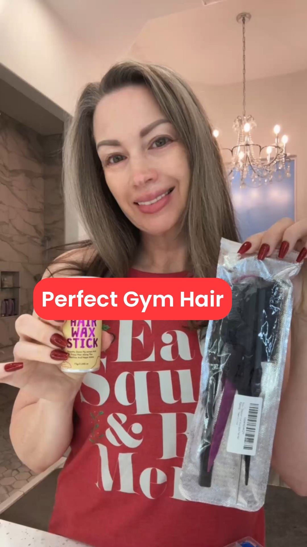 After doing some research, I settled on this brand. I liked the ingredients of the wax stick. When used properly, my hair is not greasy, and it washes out easily. This wax stick is not only good for holding your hair in place at the gym, but it also helps you create multiple hairstyles. Perfect for the slicked back ponytail look or a classic bun. I mostly use the larger back brush to pull my hair into place. I like the smaller one for touchups. And the back comb with metal hair parter gives you perfect parts every time.

The small elastics are great for medium to thin hair. They will work on smaller sections of thick hair. They aren’t just four kids or toddlers. Create different looks for the gym with different color elastics. This set also comes with a topsy-turvy ponytail tool, and back comb with metal end.
#gymtip #gymhair #waxstick  

#LTKdayinmylife #LTKActive #LTKGiftGuide