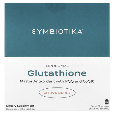 Cymbiotika, Glutathione, Liposomal, Citrus Berry, 25 Pouches, 5 ml Each | iHerb