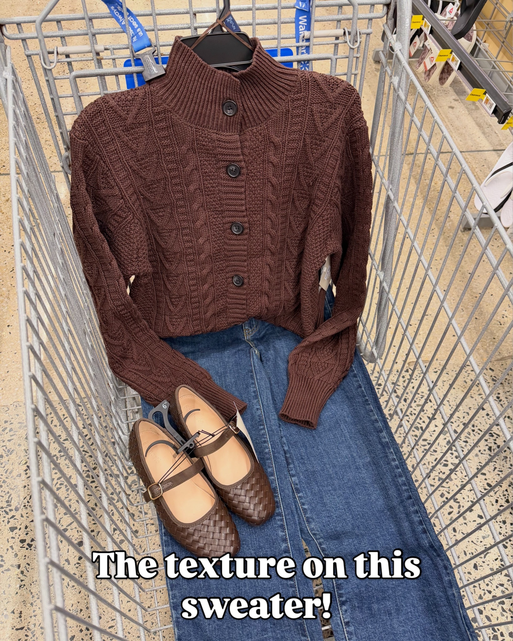Beautiful cotton cable knit cardigan new at Walmart, I got my usual size small. #walmartfashion

#LTKOver40