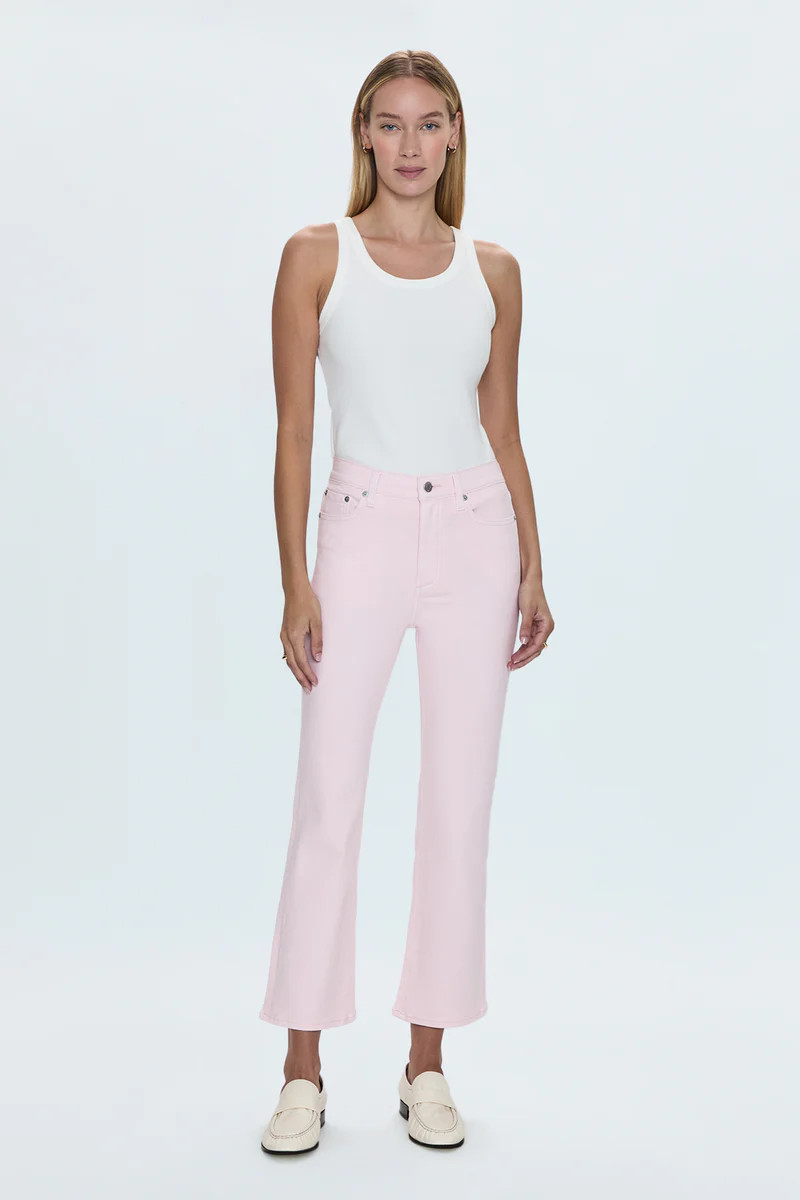 Lennon High Rise Crop Boot Jean - Blush | Pistola Denim
