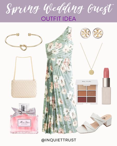 Step up your wedding guest style with this stylish outfit idea that is perfect for Spring!
#capsulewardrobe #transitionalstyle #formalwear #makeupfavorite

#LTKstyletip #LTKbeauty #LTKitbag