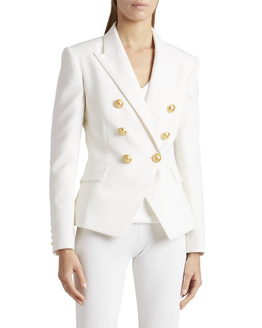 Tailored Double-Breasted Wool Jacket | Neiman Marcus