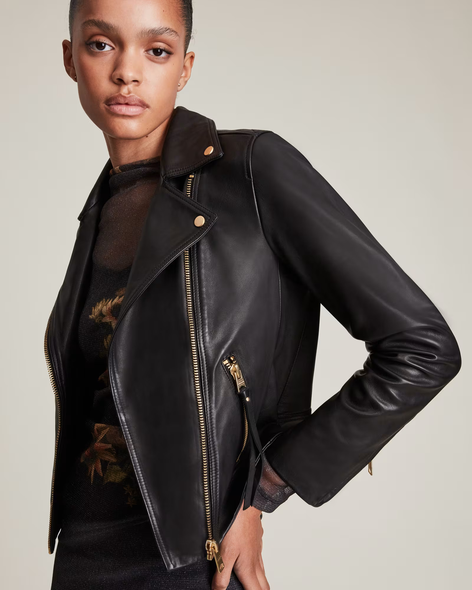 Dalby Leather Biker Jacket | AllSaints US